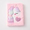 Unicorn Heart Macaron Color Plush Diary: A5 Student Cartoon Planner with Wireless Binding