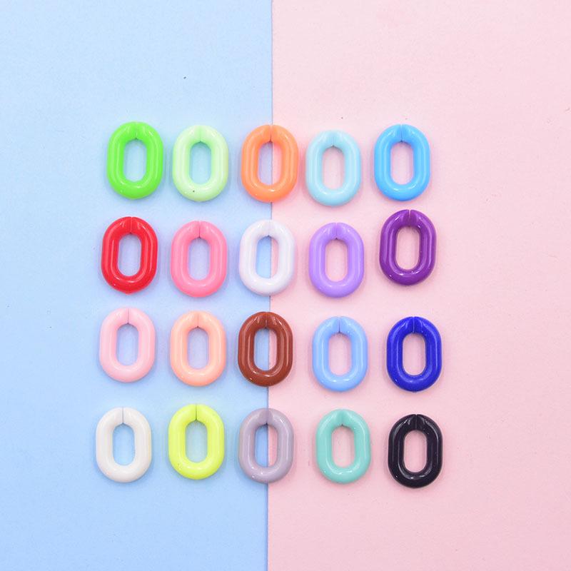 Colored U-Shaped Acrylic Buckle Chain - 20mm*14mm, Detachable for Bags, Pants, DIY Jewelry
