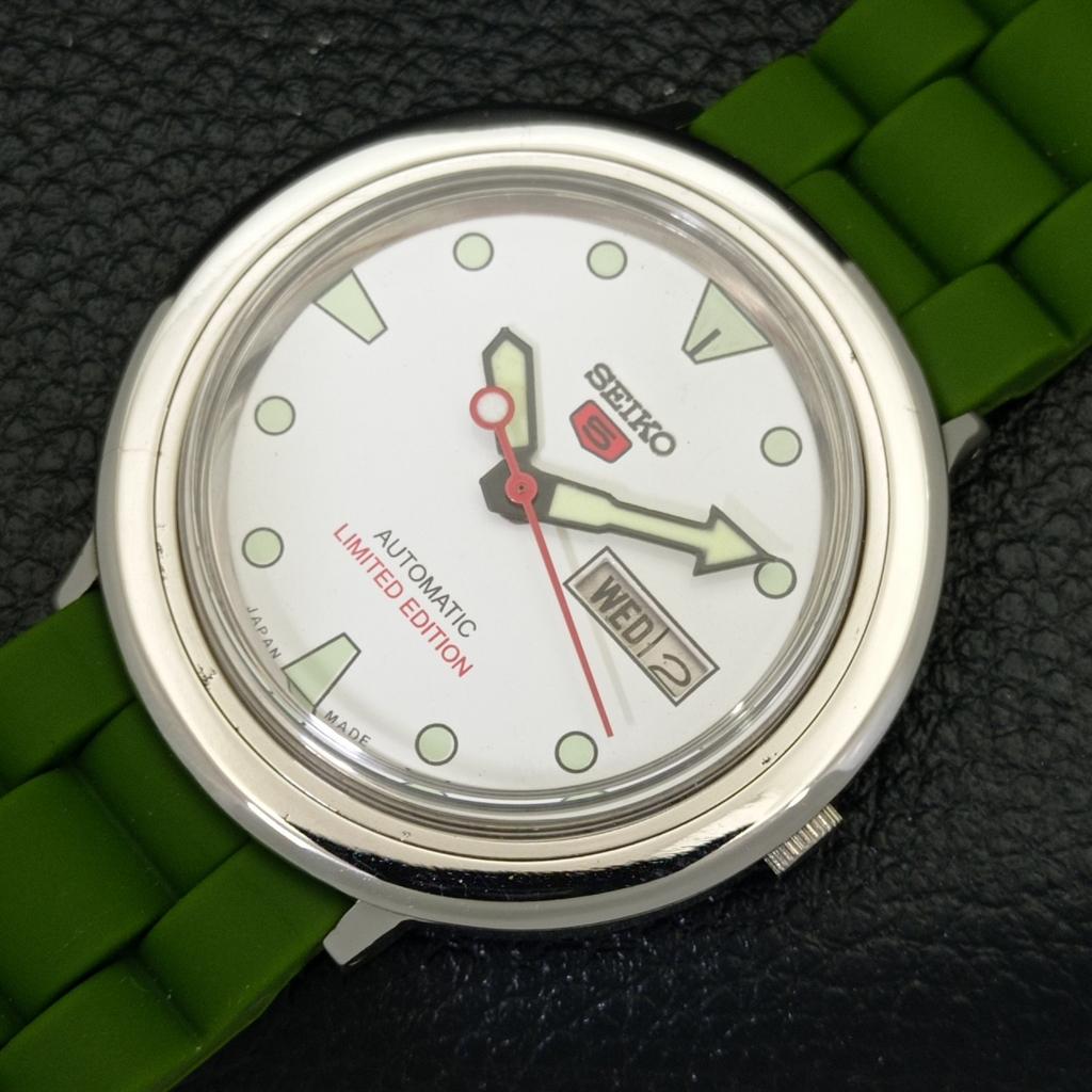 USED VINTAGE SEIKO 5 AUTOMATIC 7006A JAPAN MENS WHITE COLOR DIAL WATCH A433850-2 R119-a433850