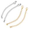 10pcs 7cm Stainless Steel Ball Shape Bracelet Extended Chains Tail Chains Extender Necklace Extension Chain For Jewelry Making