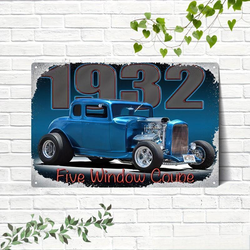 Retro Car Metal Tin Sign Vintage Garage Wall Decor