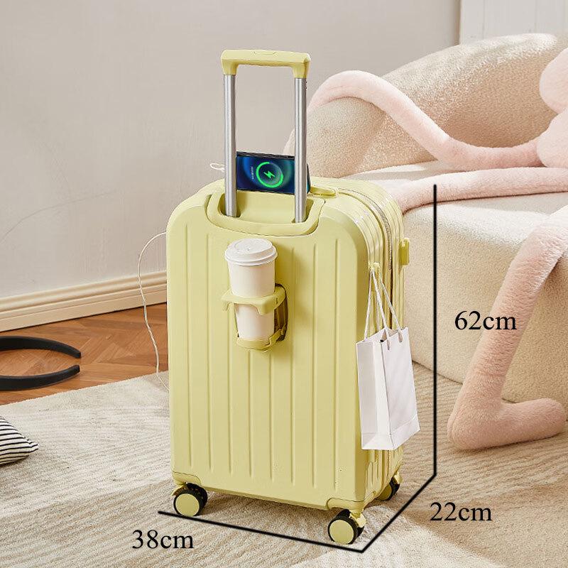 Oumanfei 22-inch Unisex Travel Luggage with Cup Holder