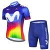 Mens Cycling Jersey Set Short Sleeve Breathable Road Bike Apparel Outdoor Sport Wear