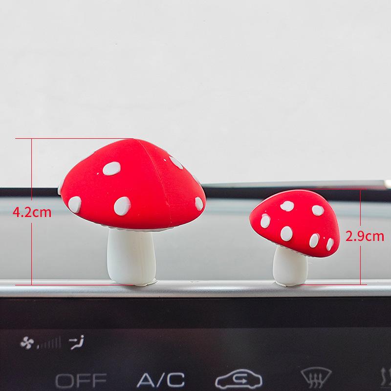 

Cute Mushroom Healing Decoration Series Car Decorations, New Car Interior Car Center Console Ornaments