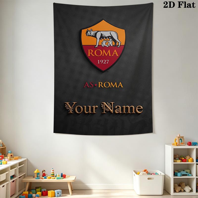 Name Custom AS Roma Wall Tapestry Aesthetic Wall Hanging Printed Fabric Blanket Decorative Tapestries for Bedroom Living Room Home Decor