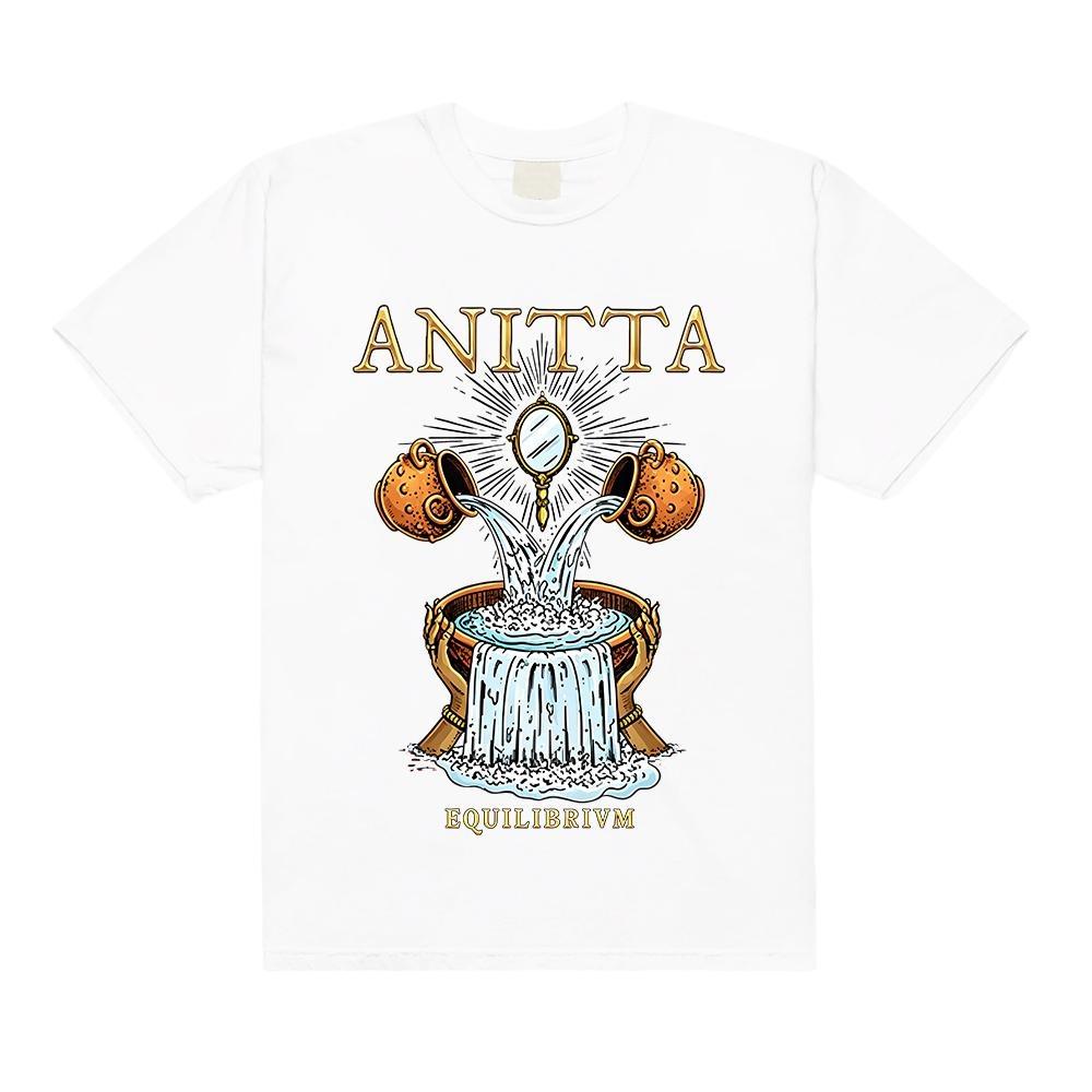 

EQUILIBRIVM WATER T-SHIRT Anitta Fashion Male Tshirts Short Sleeve Cotton Summer Tees Unisex Streetwear Print Shirt XXXXXL чорний