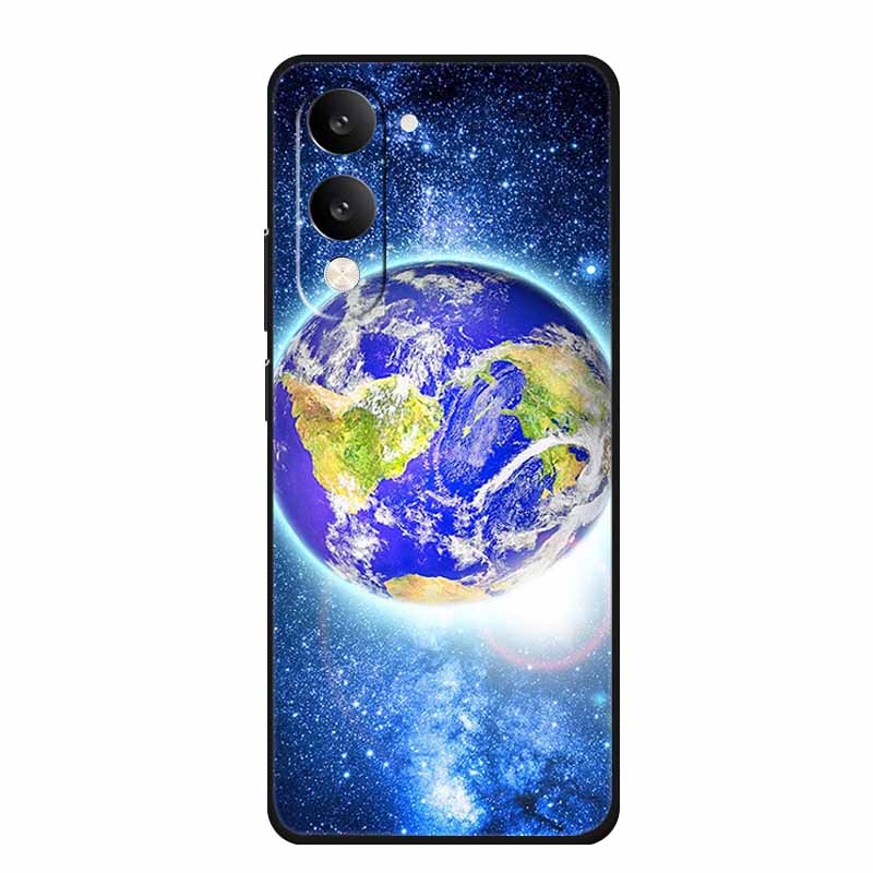 For Vivo Y29T Y29s Case Y 29 T S Coque Flowers Black Silicone Soft Back Cover For Vivo Y19s GT 5G iQOO Z10 Lite Phone Case Funda