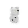 Lucky Cat Fortune Cat Made In Perfect for Bringing Good Opening and Weddings Figurine, Left-Handed, Heart-Shaped, Black, 8.7cm Tall, White, Japan,