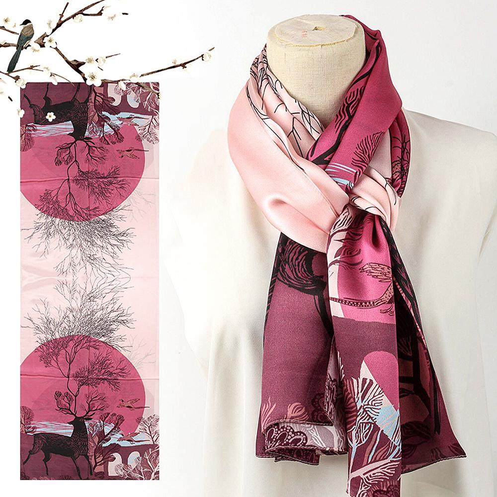 100% Чистый Тутовый Шелк Женский Длинный Шарф Повязка на Голову Шейный Платок Роскошное Женское Украшение для Волос Женская Бандана Шарфы для Сумки 53*170СМ