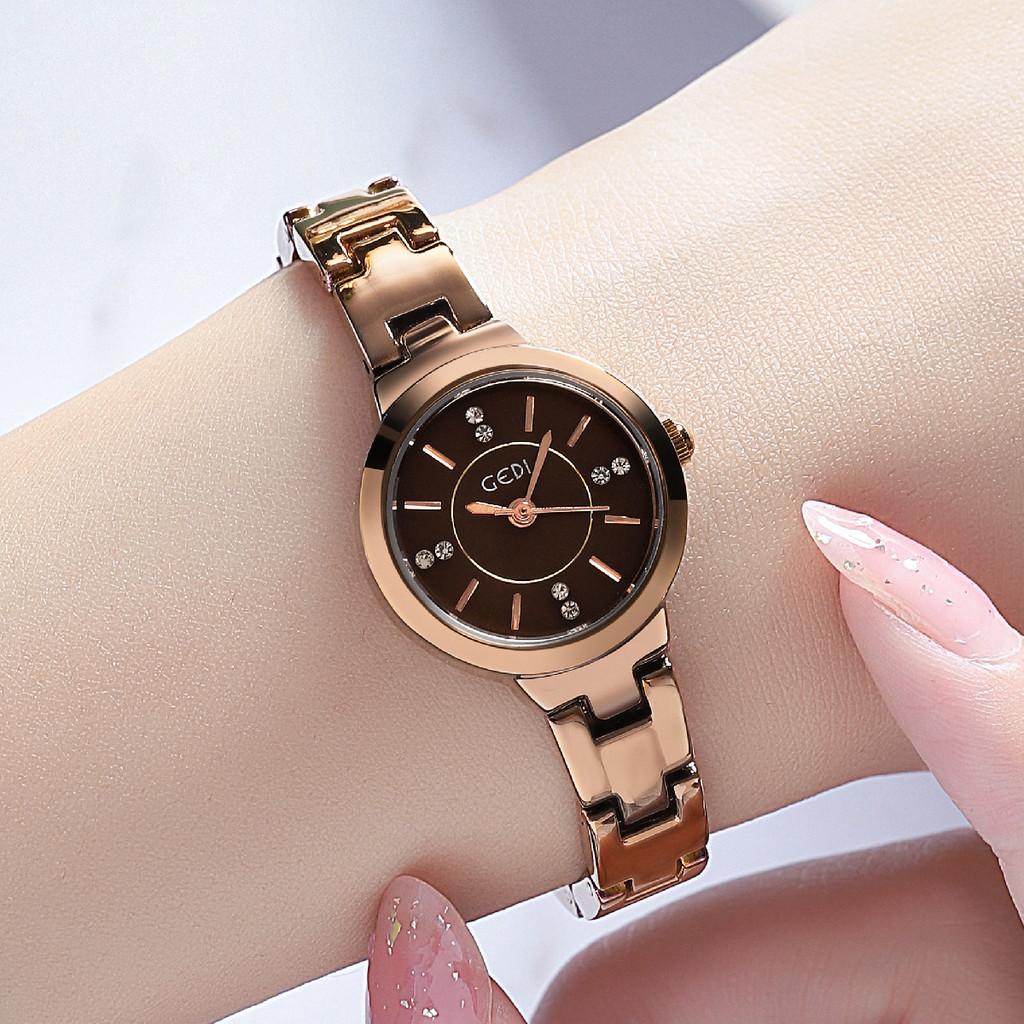 Gedi Ladies Rose Gold Quartz Watch With Waterproof Feature For Fashionconscious Women