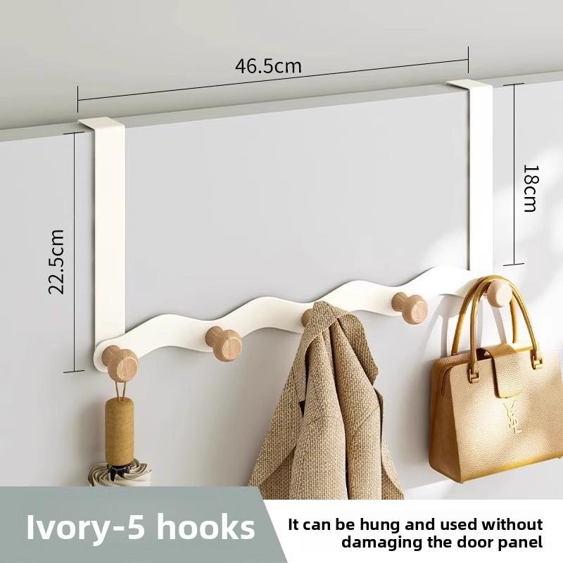 Cârlig de ușă de perete fără găurire, umeraș de haine, cârlig pentru haine, ușă de intrare, montat pe perete, pentru paltoane și pălării, dormitor, cârlig tip bară