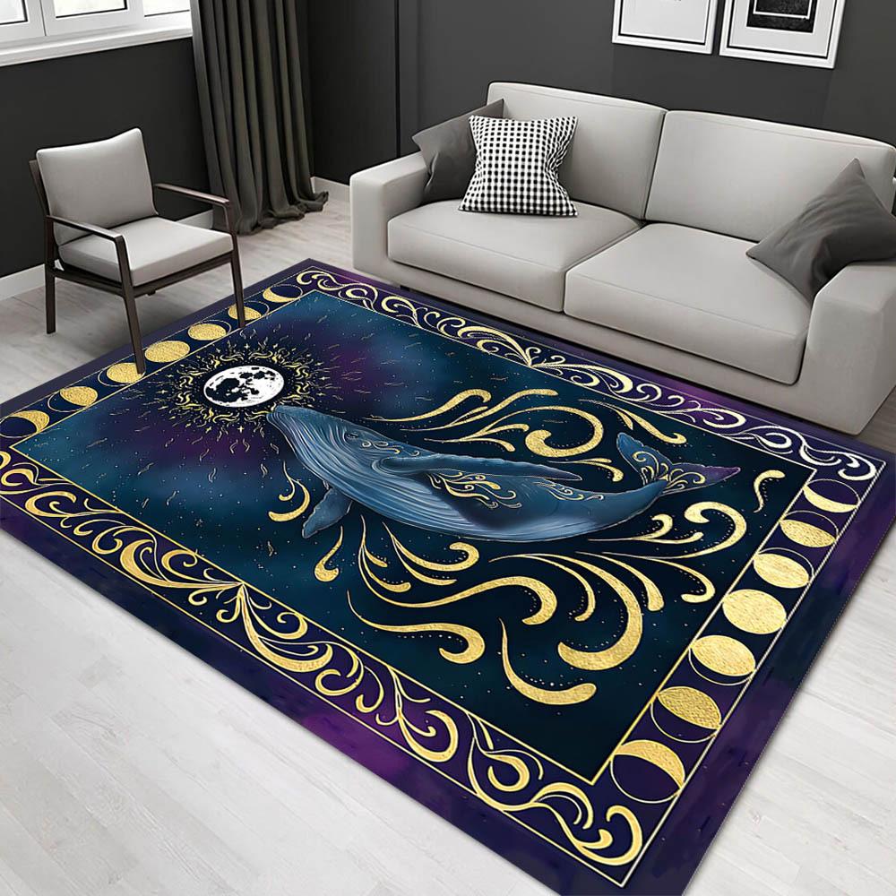 

1pc 1099589998Pattern Carpet, Area Rug For Living Room Bedroom Room Bed Chair Laundry Entryway Corridor Yard Non-slip Outdoor Camping Rug Fl 60cm by 90cm