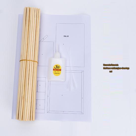 Bamboo Stick DIY Handmade House Model Kit – Creative Parent-Child Project with Disposable Chopsticks