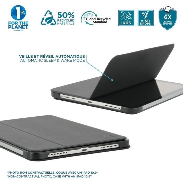 Coque Éco-conçue Pour iPad Air 11'' 2024 (M2), Étui Protection Antichoc Avec Rabat Intelligent Veille/Réveil Automatique, Noir