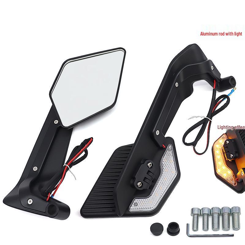 

Rearview Mirror Wind Deflector with Turn Signal for Ducati Streetfighter V4, 696, 796, 795, 797 Motorcycles чорний