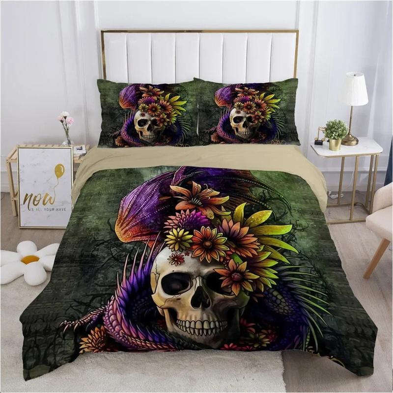 Skull Deadpool Duvet Cover Set 240x220 200x200 Twin Queen King Double Bed Linens Quilt Cover Big Hand Design