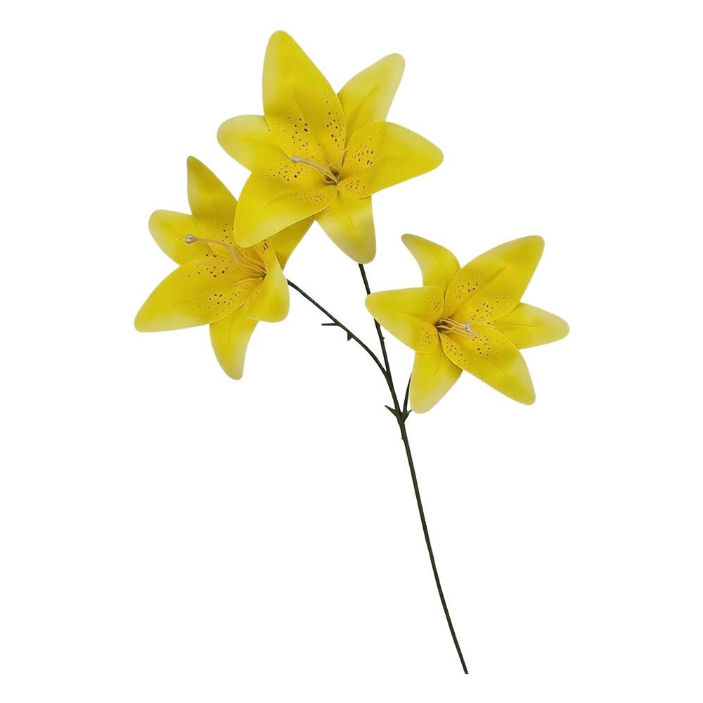 3 Heads Artificial Lilis DIY Flower Floral Arrangement Fake Flowers Realistic Plastic Artificial Flowers Photography Props