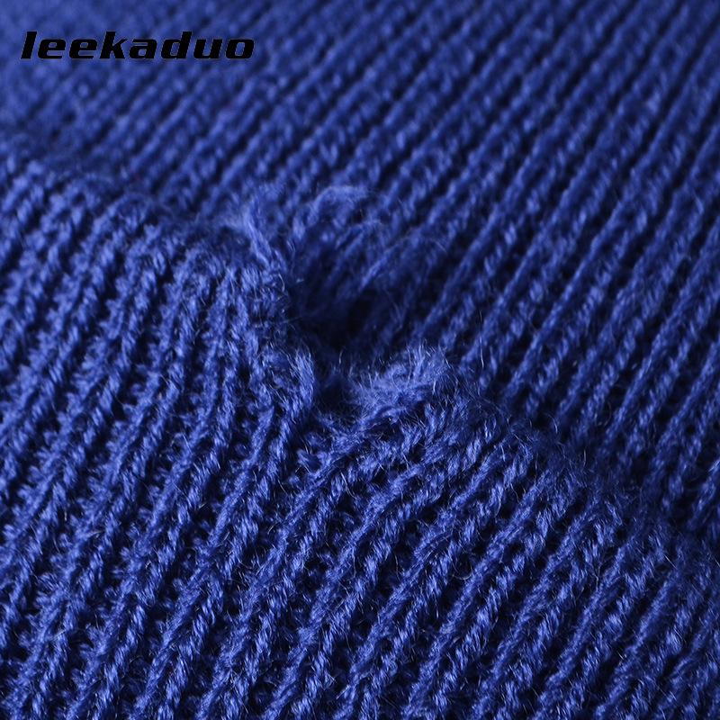 Men and Women Tide Hole Beggar Knitted Hat Dome Neutral Versatile Beggar Hat Old Cold Hat Wool Hat