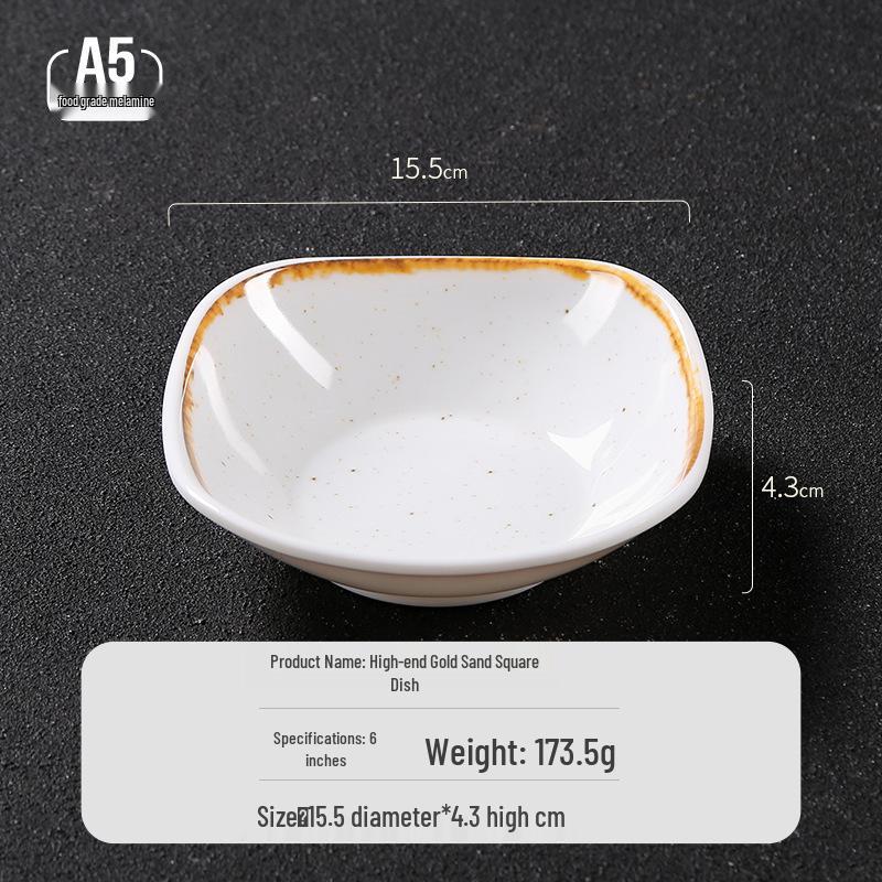 Melamine Dual-Compartment Dipping & Sauce Dish - Imitation Porcelain Tableware for Hot Pot & Barbecue
