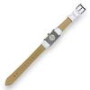 Used HERMES Tandem TA1.210 Silver Gray Dial White Leather Belt White Quartz QZ Ladies Watch Brand Good Condition Working