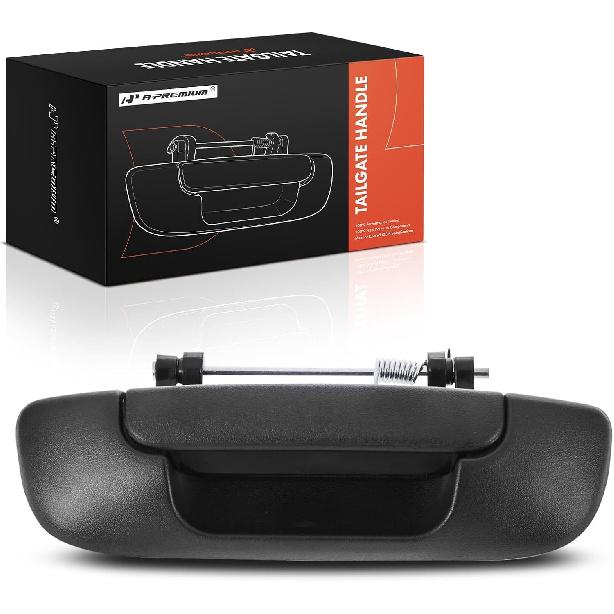 A-Premium Upgraded Metal Tailgate Handle Compatible with 2002-2008 Dodge Ram 1500 & 2003-2009 Ram 2500 Ram 3500 - Textured Black Latch Handle, Plastic Tailgate Handle