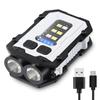 Multi-function Mini LED COB Flashlight Dual Light Source Super Bright Portable Torch Type-C Rechargable Camping Emergency Lamp