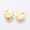 20pcs 201 Stainless Steel Charms Chain Extender Drop for DIY Jewelry Making Heart Real 24K Gold Plated 5x6x1mm Hole: 1mm