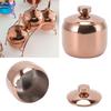 Stainless Steel Gold Seasoning Condiment Pot Spice Salt Sugar Pepper Container Jar Storage   with Lid