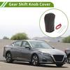 Car Gear Shift Knob Cover for Nissan Altima 2008-2012 Black Red Faux Leather