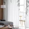 Flowers Watercolor Leaves Sheer Curtains For Living Room Bedroom Tulle Curtain For Kitchen Voile Curtain Blind Panels