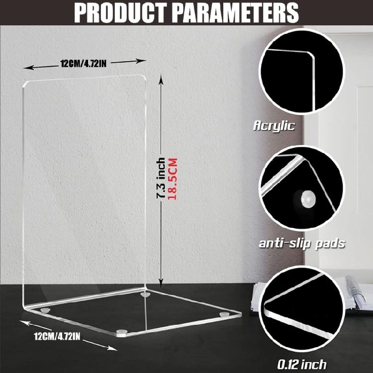 Acrylic Books Holders Table Picture Album Holders for Displaying Books Books Stand, Elegant Design Bookends Bookshelfs