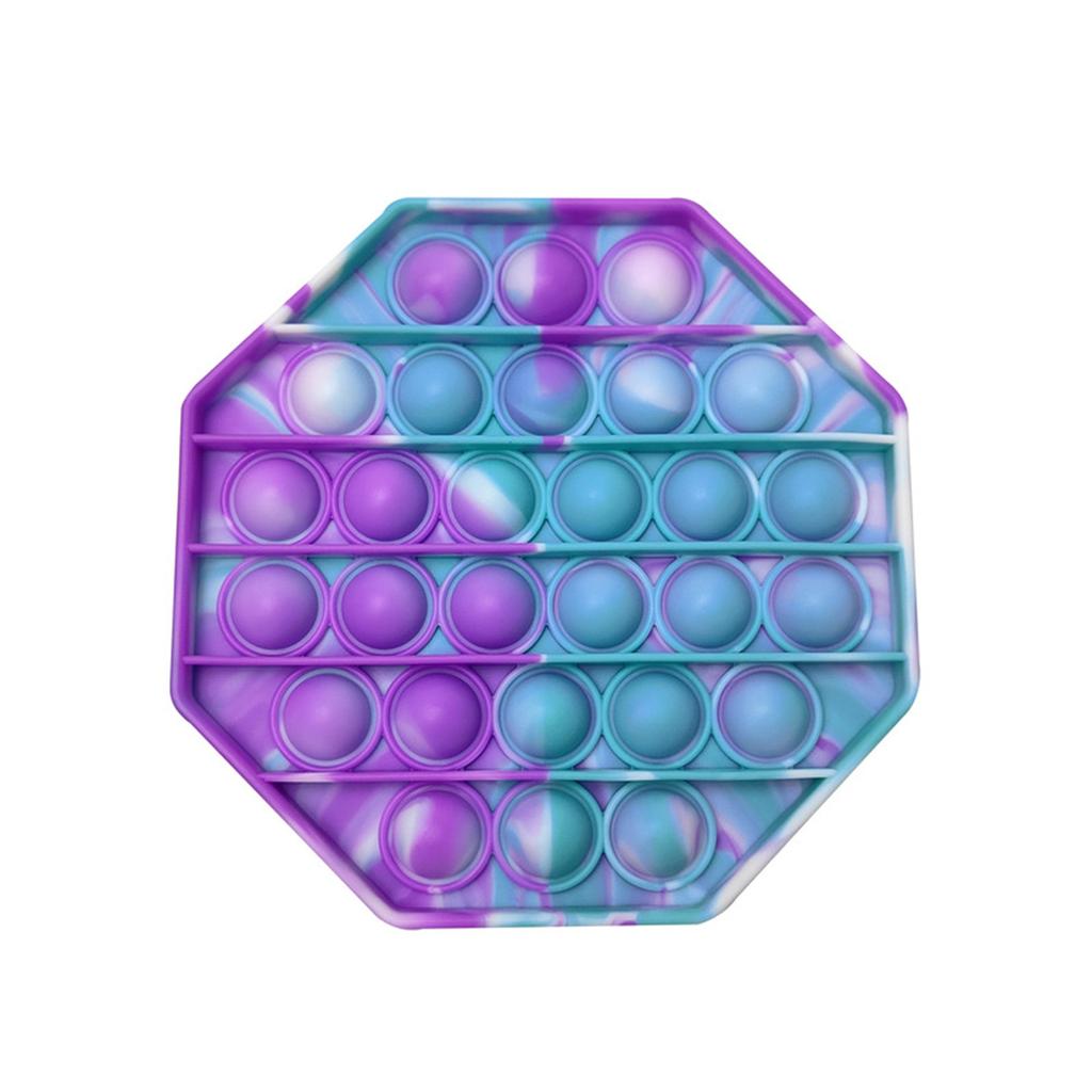Round Push Pop Bubble Sensory Toy Silicone Fidget Stress Relief Tool for Anxiety and Focus with Durable Soft Material for Adults Kids