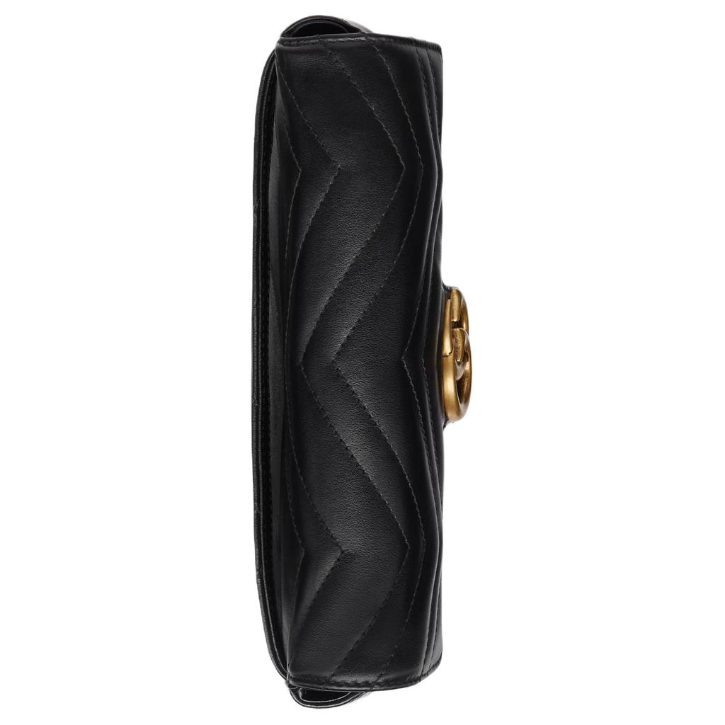 Gucci GG Marmont Gold Vintage Double G Logo Card Holder Leather Two In One Shoulder Crossbody Mini Bag Women Bags 751526-AACCE-1061