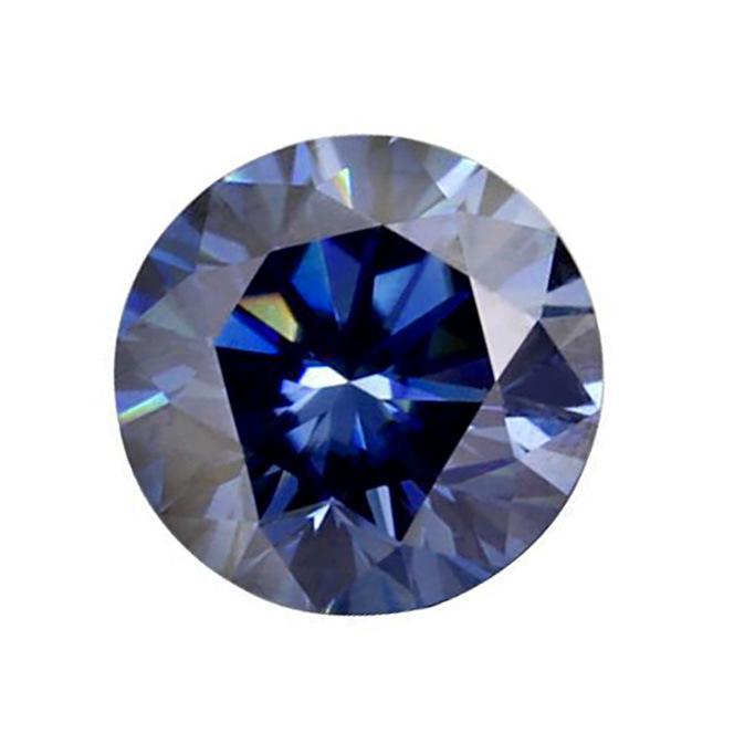 Round Multicolor Moissanite Stones: Red, Yellow, Blue, Green & Paraiba Colors