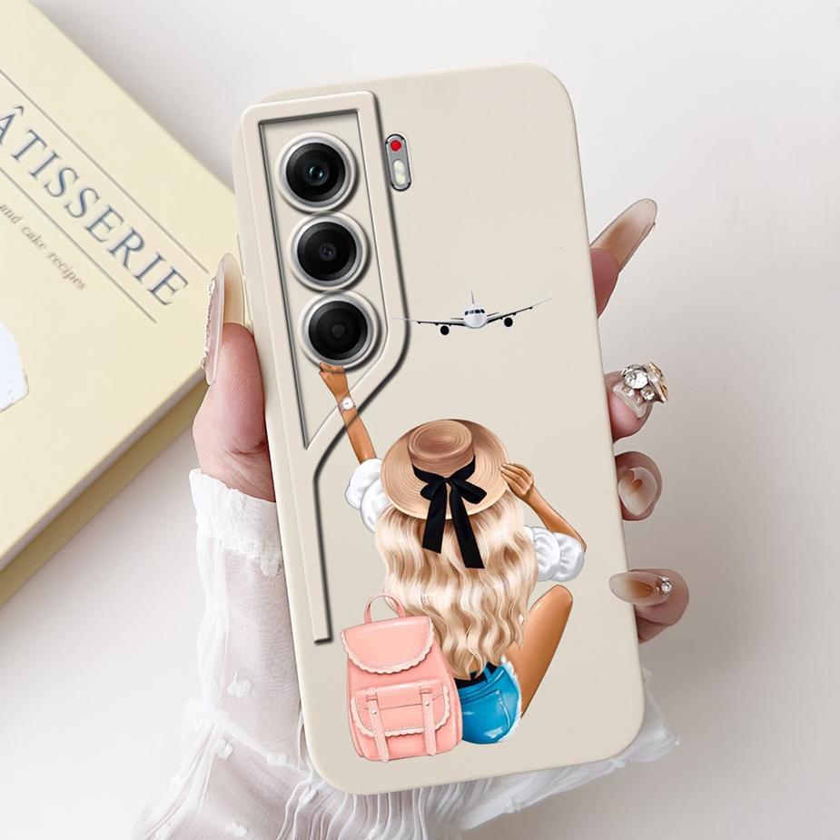 For Tecno Camon 40 CM5 Case Camon40 Pro 4G CM6 Cute Cat Astronaut Cartoon Cover Soft Silicone Case For Tecno Camon 40 Pro Fundas