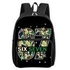 Colorful Number 67 Print Square Front Pocket Backpack Large Capacity for Boy/Girls Best Gift 2D Cartoon Children's School Bag