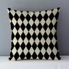 Square Pillowcase  European Casual Cozy White & Black Geometric Cushion Cover for Sofabed Home Decorative Pillow Case,(9)