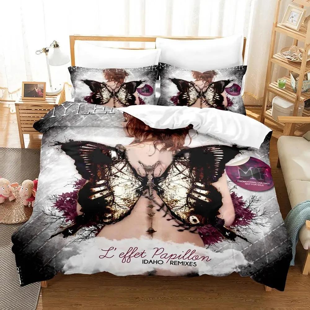 Single Mylene Farmer Bedding Set Duvet Cover Bed Set Quilt Cover Pillowcase Comforter King Queen Size Boys Adult Bedding Set