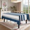 Nautical Stripes Rectangle Table Cloth for Table Decor Kitchen Dining Waterproof Reusable Tablecloth for Table Wedding Party