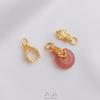 Vietnam Sand Gold Double Happiness Melon Seed Buckle - Strong Color Retention Donut Pendant Clip for DIY Jewelry.