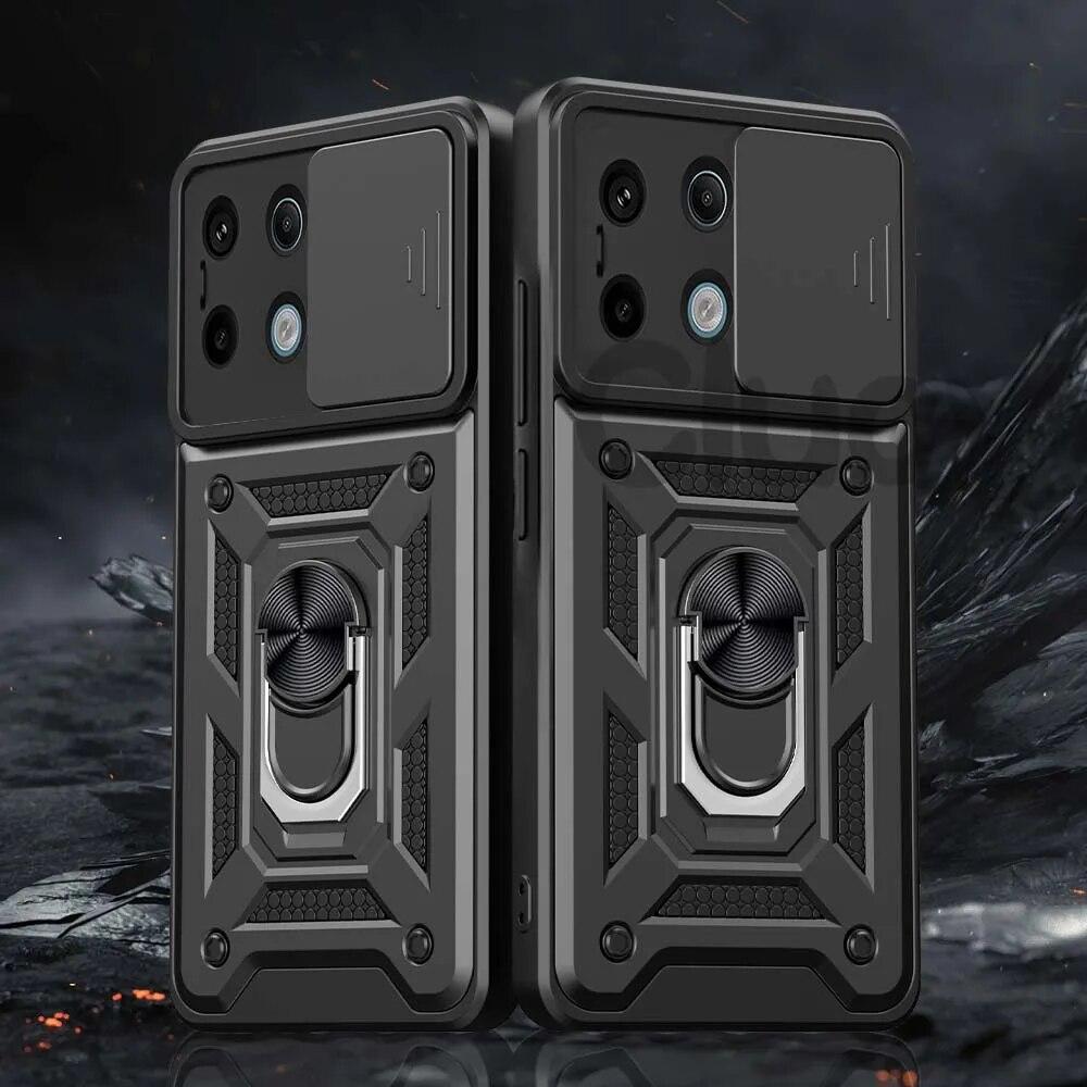 For Redmi Note13 Pro Plus Slide Camera Lens Protector Armor Case For Xiaomi Redmi Note 13 Pro 4G 5G Military Grade Bumpers Cover
