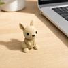 Cartoon Animal Ornament, Rabbit Fox Bear Shape Desk Ornament, Mini Size Desktop Decoration for Home Office