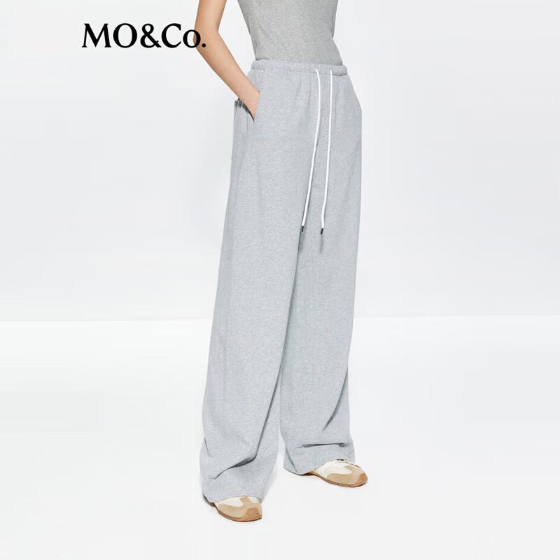 MO&Co. Women's Drawstring High-Waist Straight-Leg Casual Pants