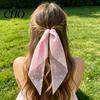 Comfortable Ponytail Holder Hair Tie High Elasticity Bow Ribbon Design Lightweight Yarn Rope Versatile Accessory