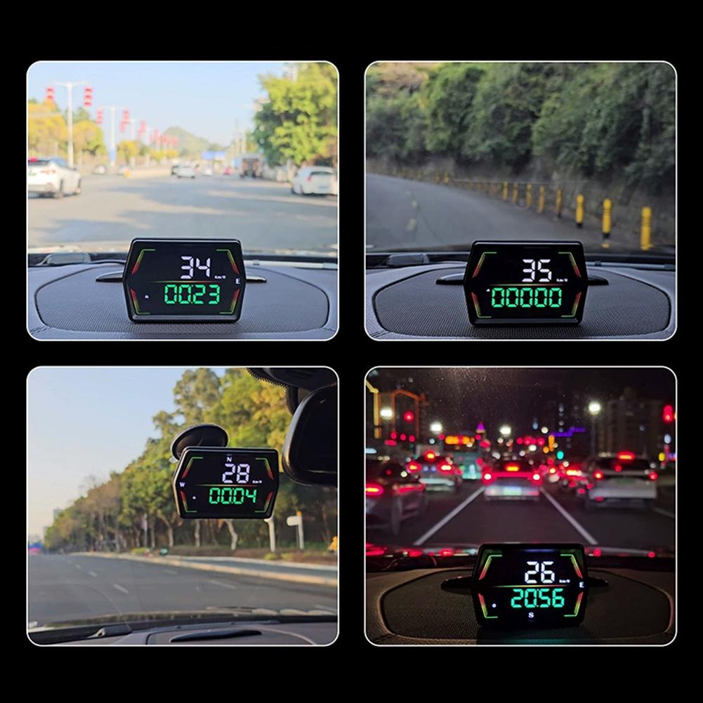 GPS Head Up Display HUD Digital Speedometer For Car Truck With Speed Alerts And Automatic Brightness Adjustment