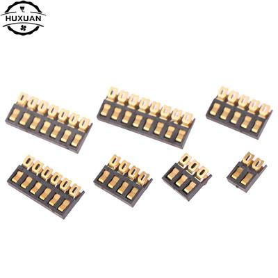 10pcs SMT Spring Battery Connector 2.0 MM Pitch 2 3 4 5 6 7 8 Pin Male Contact Power Charge Connector Contacts Gold Plated