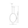 Saturno Gold 28W Led Hanging Lamp