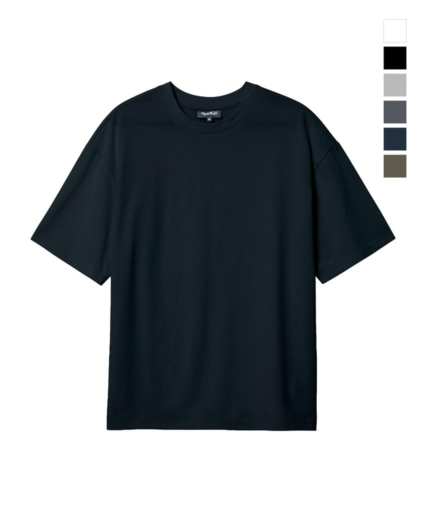 Nuateuseutyudio Basic Plain Cotton Round Neck T-Shirt (4 Types)