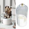 Makeup Brush Holder with Lid Clear Dustproof 360 Degree Rotating Makeup Brush Holder   for Vanity Desktop Bathroom Countertop