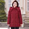 Fashion Down Jacket Women's Medium and Long Winter New Large Size Thickened Loose Middle-aged and Elderly Mother Coat